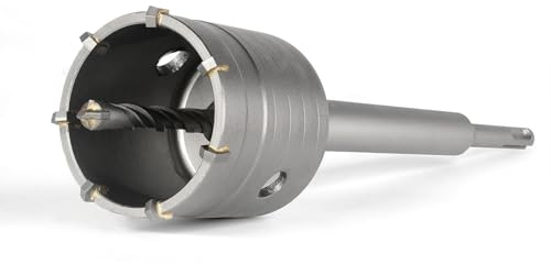 BINOTA Concrete Hole Saw 60 mm, Rotary Hammer Core Bit Hole Saw, with SDS Plus Shank 220 mm, for Concrete Cement Brick Wall Stone Masonry