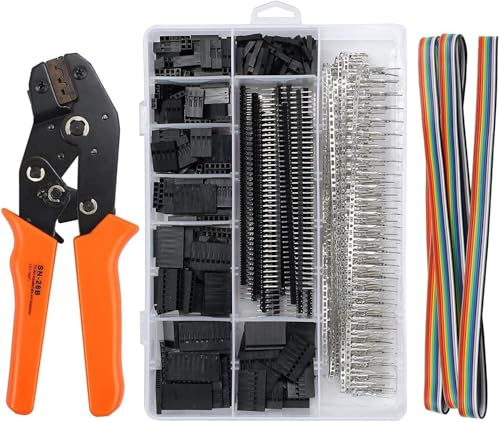 Crimptång Dupont plugg set SN-28B spärrhake med 1 550 st kontakter. Manlig/kvinnlig kontaktkontakt 0,1–1,0 mm² pressverktyg för 2,54/3,96 mm kontakt 28–18 AWG