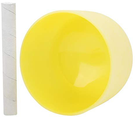 Cuenco Tibetano de 8 Pulgadas, Cuenco Tibetano de Cristal de Cuarzo Esmerilado Nota B, Instrumento Musical de Meditacin, de Bao con Sonido para Curacin del Sonido