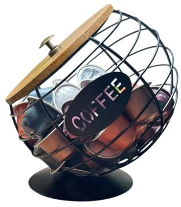 Supporto per capsula moderna stazione di caffè in ferro decorazione scrivania di frutta supporto di stoccaggio snack in metallo porta caffè