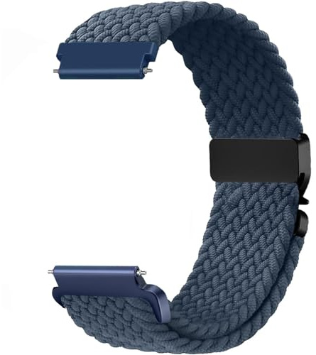 Issinlky 18mm Nylon geflochtene armband Kompatibel mit Garmin Venu 2S/Venu 3S/Vivomove 3S/Vivoactive 4S/Forerunner 255s/255s Music/265s, Quick Release Ersatz elastische armband für Frauen Männer