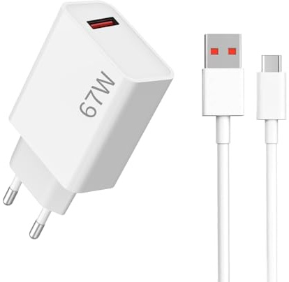 67W Cargador Rápido con Cable 6A USB C Compatible con Xiaomi 15,14,13, 12, 12t, 12s, Redmi Note 13 Pro,12, 11, 10, Poco X6 M6 X5, F4, Mi 11 Ultra, Xiaomi Pad 6 Pad Pro 5G Adaptador HyperCharge