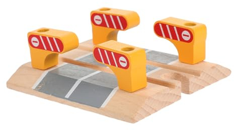 PartyKindom Wooden Train Track Accessories for Boys and Girls Plaything Train Track Railing Barrier Model Railing Barrier Educational Plaything