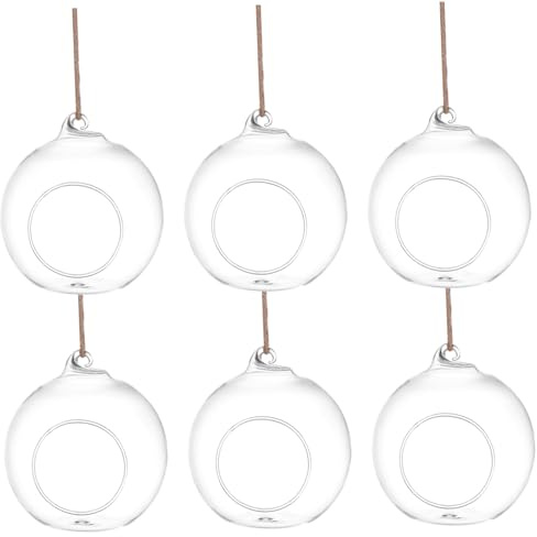 TOYANDONA 6piezas Jarrón para Terrario Colgante Soporte Decorativo para Terrario para Decoración De Hogar Suculentas
