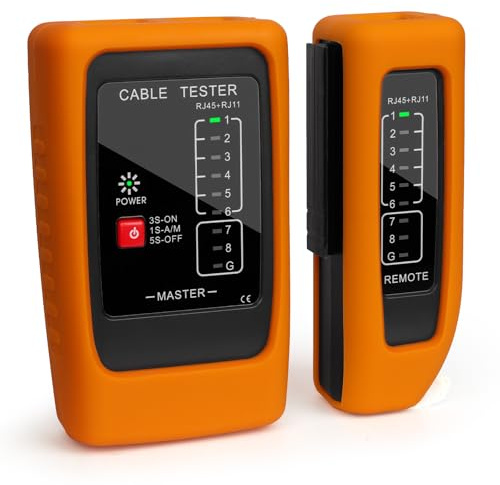 Hiija Netzwerkkabel-Tester RJ11 RJ45 & ISDN mit PoE