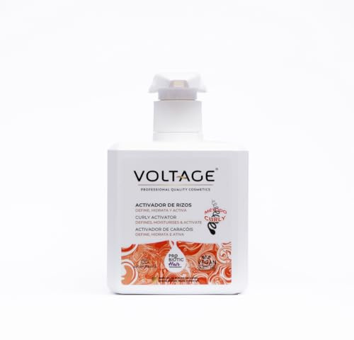 Voltage Cosmetics - Activador de Rizos Método Curly - 500 ml - Fórmula Gel Crema sin Alcohol - Tecnología Clumping - Define, Hidrata y Controla el Encrespamiento