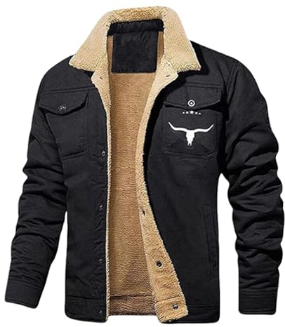 Winter Jacke Männer Winter Übergang Biker Wildlederjacke Herren Jacke Baseball Blend Vintage Lederjacke Fell Leder Coole Übergröße Bomberjacke Lederjacke mit Kapuze Winterjacke Herren L
