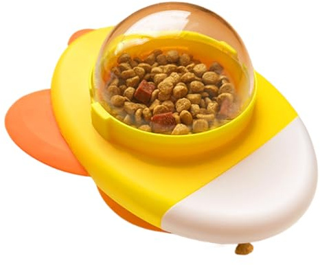 Jouet Distributeur De Friandises pour Chien, Jouet Distribuant des Friandises Tournant, Puzzle Alimentaire Éducatif en Forme d'avion pour Repas Lent, Entraînement Quotidien, Casse-Croûte,