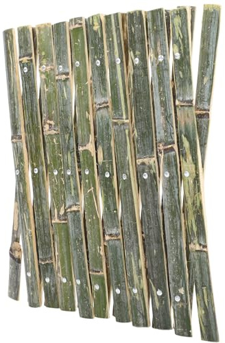 SUPVOX Recinzione da Giardino in Bambù Retrattile Espandibile Steccato Naturale Regolabile per Orto Cortile e Aiuole Rete Decorativa per Esterni