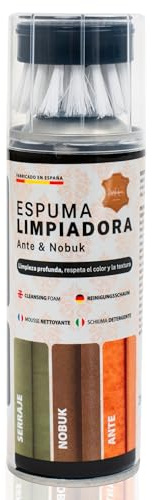 MG ARTESANOS | Spray Limpiador para Ante y Nobuk – Limpieza en Seco para Zapatillas, Botas y Bolsos, Elimina Manchas y Suciedad sin Dañar el Material. Fabricado en España