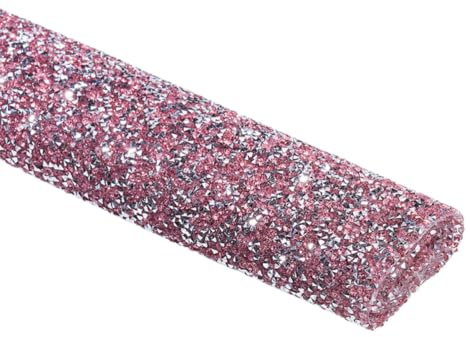 LALADEFIEE Tapis de Manucure en Résine Rouge avec Strass Décoratifs pour Nail Art, Coussin Brillant pour Salon de Manucure ou École de Nail Art