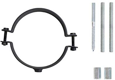 LANZZAS Ofenrohr Halter/Schellen-Set - für den Durchmesser Ø 150 mm - Farbe: schwarz - Rauchrohr Halterung