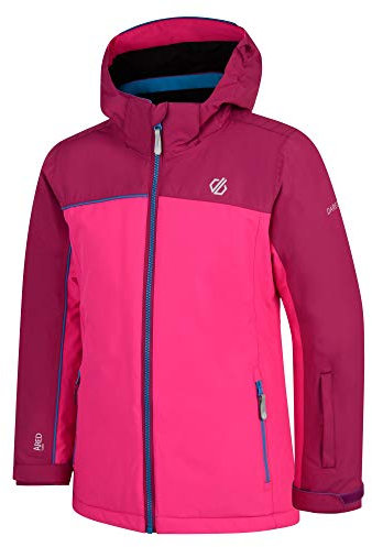 Dare 2b Legit Waterproof & Breathable Foldaway Hooded Ski & Snowboard Jacket With High Loft Insulation And Snowskirt Waterproof Insulated Jackets - Cyber Pink/Fuchsia Pink, 14 Years