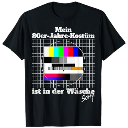 Testbild 80er Jahre Kostüm Ist In Der Wäsche Retro Outfit T-Shirt