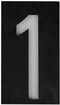 Tubayia Lampe solaire étanche pour numéro de maison Numéro 1 :