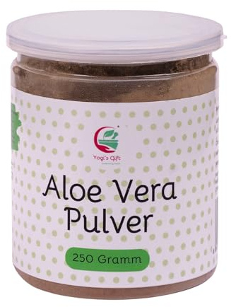 Aloe-Vera-Pulver | 250g | Feuchtigkeitsspendende Gesichtsmaske für trockene Haut | Haarmaske Inhaltsstoff für das Haarwachstum | Hergestellt aus reiner und biologischer Aloe Vera |Yogi's Gift®