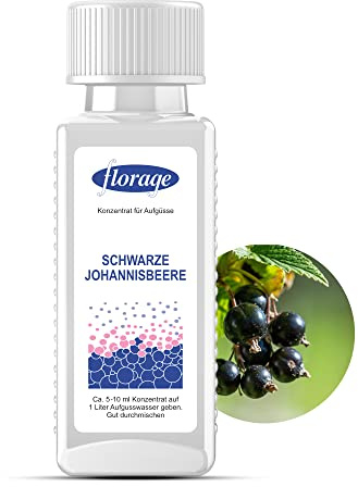 Florage 100ml Saunaaufguss SCHWARZE JOHANNISBEERE - 50 Jahre Erfahrung als deutsche Duftmanufaktur, hochergiebiges Aufgussmittel für die Sauna, viele Aufguss Düfte, vegan und ohne Tierversuche