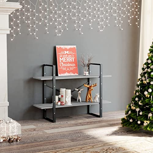 homiuse Metallregal Betongrau Leiterregal 100x30x70 cm BüCherregal KüChenregal Wand Kinder BüCherregal Regal Schmal Badschrank Schmal WüRfelregal Kellerregal Leicht Zu Reinigen