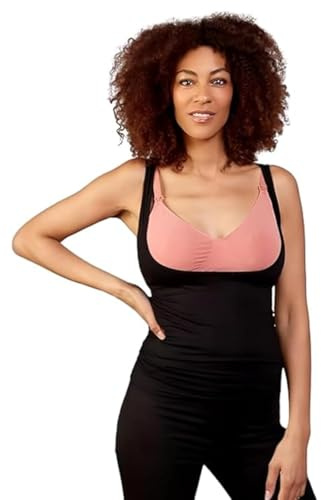 Tilbea London Ltd Women's Sleeveless Nursing Vest, Under Bust Nursing Vest (as8, Alpha, m, Regular, Regular, Black)