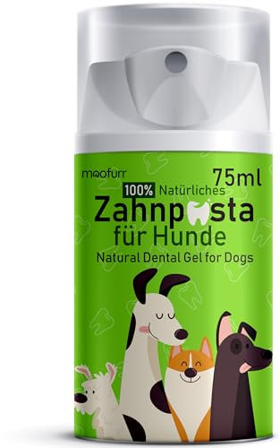 Moofurr Zahnpasta für Hunde – Natürlicher Zahnsteinentferner & Plaque-Stop Gel mit Magnolienrinde (75ml)