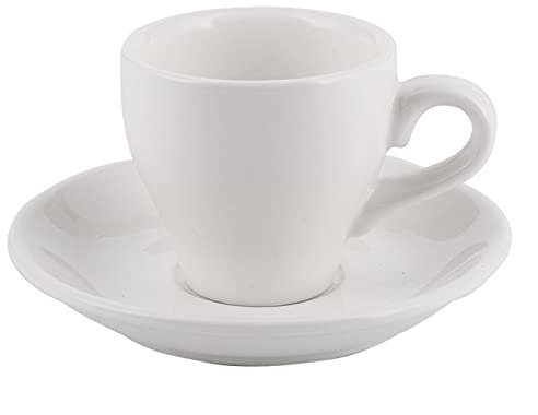 Tasse de Café Coupes d'espresso et soucoupes Simplicity Color Céramique Couramique Petite capacité Coupe et soucoupe for les tasses à café de restaurant maison avec cuillère (80 ml) Tasse a Cafe Expre