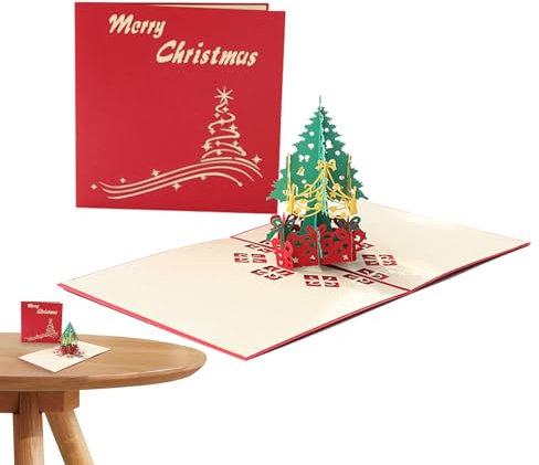 SOYDAN Pop-Up-Grußkarten für Weihnachten, stimmungsvolle Pop-Up-Karten für den Weihnachtsbaum, Tischaufsätze für Esstisch, Wohnzimmer, Arbeitszimmer, Schule, Schlafzimmer