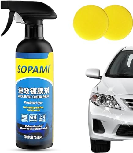 Sopami Oil Film Emulsion Glass Cleaner,Sopami Car Coating Spray, Sopami Quickly Coat Car Wax Polish Spray,Waterless Wash Car Ceramic Coating (Spray*1)