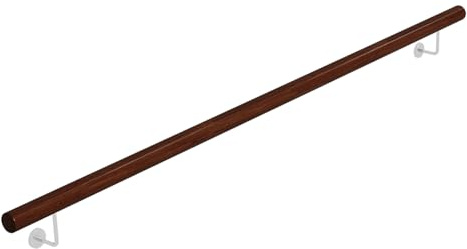 Corrimano in legno Passamano per Interni Esterni Ringhiera per Scale da Parete con Supporto (120cm)