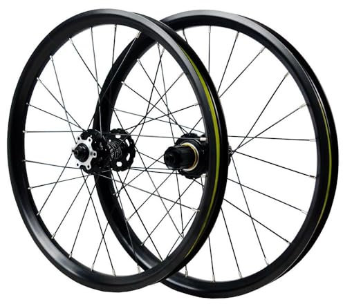 LSRRYD Fahrräder Laufradsatz 20'' Scheibenbremse Kinderfahrrad Räder Schnellspanner Felgen Verbreitern Mit Lagernaben Kassette 8 9 10 11 12 Gang