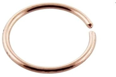 Piercing Nasenring 8 mm I Echt 585 Rosegold I Nasenpiercing Ear Cuff I Maße 0,6 x 8 mm I modisch extravagant I 41004-8