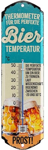 LANOLU Thermometer BIER Temperatur 8x28cm