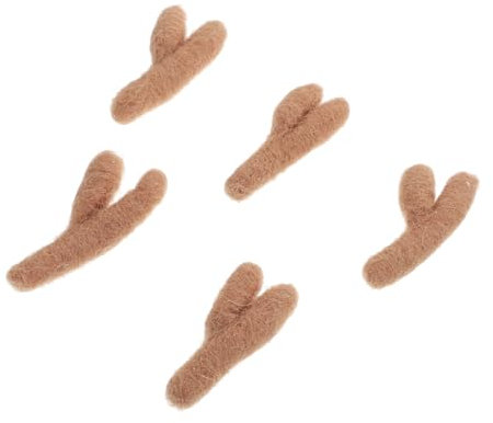 Warmhm 5stücke DIY REH Geweih Teiliges Weihnachtsdekorationsmaterial Für Kreative Bastelprojekte Für Haarspangen Und Weihnachtsbaumdekorationen
