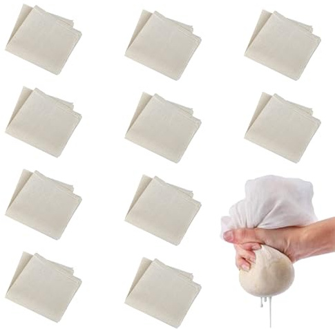 JEOPKO 10Pcs Muslin Cloths for Cooking, Straining & Baking Decoration