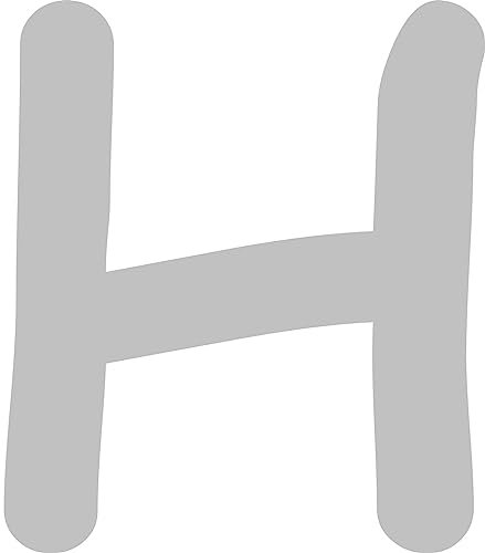 Kleckerliese Buchstaben Aufkleber 40 cm Einzel – seidenmatte Alphabet Sticker A–Z für Kinderzimmer, Wand, Tür, Möbel & Auto – selbstklebend & konturgeschnitten – H – Farbe Grau