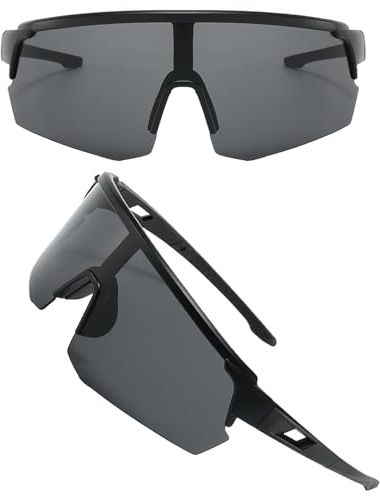 DKDDSSS Lunettes de Vélo,Lunettes de Soleil,Lunette de Cyclisme Polarisées,Lunette de Soleil Sport Polarisée,Protection UV400,pour Activités de Plein Air Comme le Cyclisme pour Hommes Femmes Noir