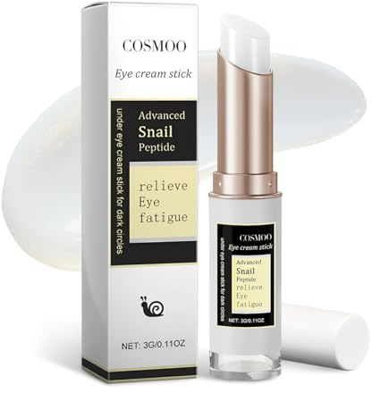 COSMOO Snail Peptide Under Eye Cream, Eye Cream for Dark Circles and Puffiness, Eye Bags, Wrinkles Fine Lines Skin Care Treatment Firming With Snail Mucin and Niacinamide, Korean Skin Care Formula