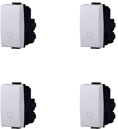 Interruptor bipolar 4P 16A compatible Bticino Matix color blanco