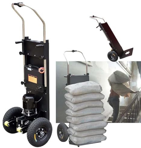 Generico Carrello Saliscale Elettrico Portatile 1500W/2200W Carrello Saliscale Elettrico capacità di Carico 600 kg E Batteria Rimovibile Carrello per Sacchi Oggetti Pesanti su E Giù Scale,1500w36a