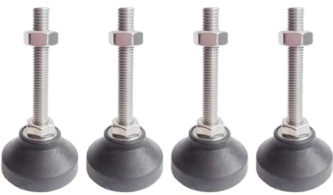 Furniture Leveling Feet, 4 pcs M6 Heavy Duty Height Adjuster Foot Feet Leveler Thread Size for Tables, Chair, Sofa, Workbench, Dresser, Bench, Cabinets(D30*M6*L50)