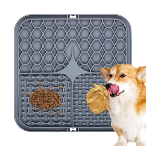 Alfombra para lamer para perros,Alfombra para lamer para perros | Cojín de silicona para mascotas - Juguetes de dulces para perros con ventosa, juguetes de enriquecimiento seguros para cachorros