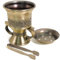 BEYLAB Bruciatore di incenso in resina franchincenso, bruciatore di incenso Bakhoor, bruciatore di incenso a carbone, con pinza per manico, per yoga, aromaterapia spa - Bronzo