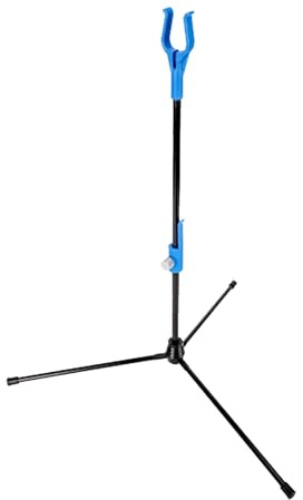 KURUGEILI Supporto per Arco in Fibra di Vetro - Porta Arco Leggero con Gambe Regolabili, Compatibile con Arco Ricurvo, Composto, Lungo e Takedown - Rack per Tiro con L'Arco Adulti