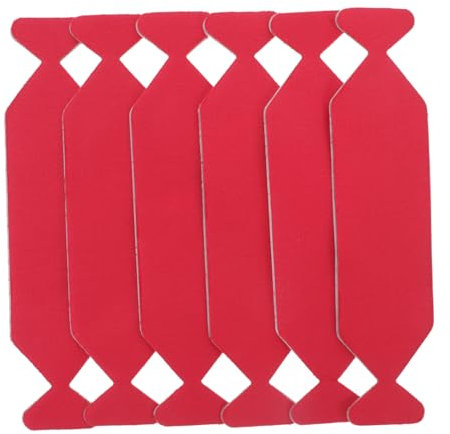 FRCOLOR 6pcs Red Self-adhesive Anti-slip Scraper Patch Squeegee Buffer Tapes Car Window Film Application Tool for Vinyl Wrap and Glass Protection