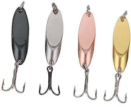 POPETPOP 4piezas Señuelos De Cucharilla Metal con Brillo Unidades para Pesca De Trucha Portátiles y Resistentes Cebos para Pesca Agua Dulce