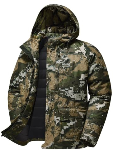 BASSDASH Walker-WL Herren-Jacke, isoliert, wasserdicht, Angeln, Jagd, leise, atmungsaktiv, leicht, Wintermantel, kaltes Wetter