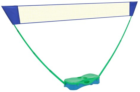MEELRYD Juego de red de bádminton portátil, red de bádminton con 2 raquetas de bádminton, 2 fundas de lanzadera, red de volante, base de soporte libre, fácil configuración para entrenamiento en jardín