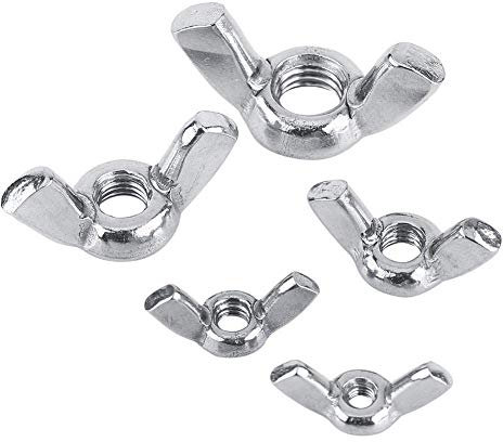 10pcs M3-M8 SS316 DIN315 Écrous en Acier Inoxydable Écrous à Oreilles Noix de Papillon Kits pour Attache(M4)