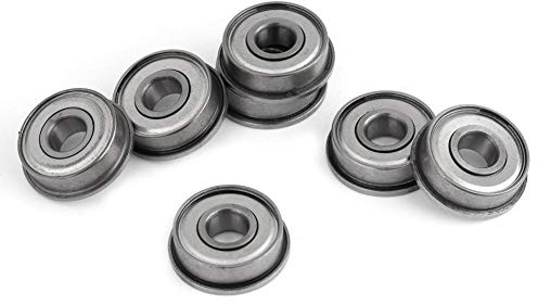 Akozon Cuscinetto a Sfere, 10 pz F608ZZ Cuscinetti a Sfera Miniatura a Doppia Flangia in Acciaio Schermatura 8 * 22 * 7mm