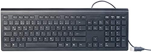 GeneralKeys PC Tastatur: Moderne USB-Tastatur mit Nummernblock, deutsches Layout (QWERTZ) (PC USB, mit Kabel, Mac)