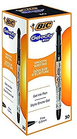 Bic GELOCITY Gelschreiber, schwarz, 30 Stück